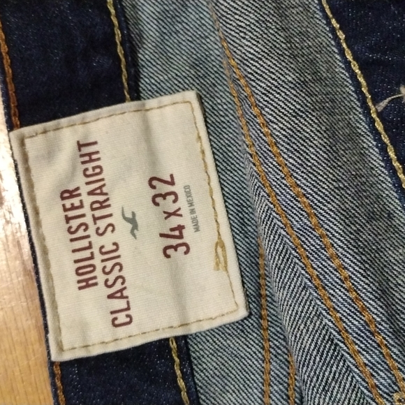 Hollister Men's Classic-Fit Jeans 5 Pockets Straight Leg Solid Blue Size… - Picture 7 of 7
